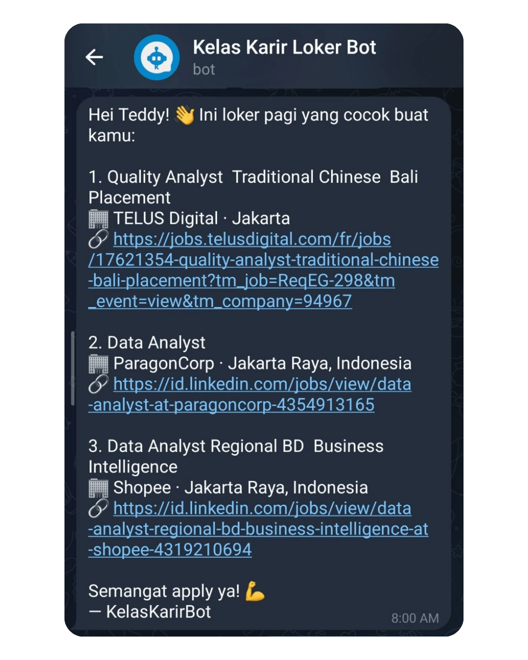 Screenshot testimoni Teddy